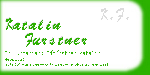 katalin furstner business card